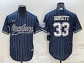 Men's Dallas Cowboys #33 Tony Dorsett Navy With Patch Cool Base Stitched Baseball Jersey,baseball caps,new era cap wholesale,wholesale hats